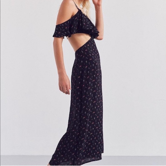 Kimchi Blue Pants - Kimchi Blue Gianna ruffle cold shoulder jumpsuit